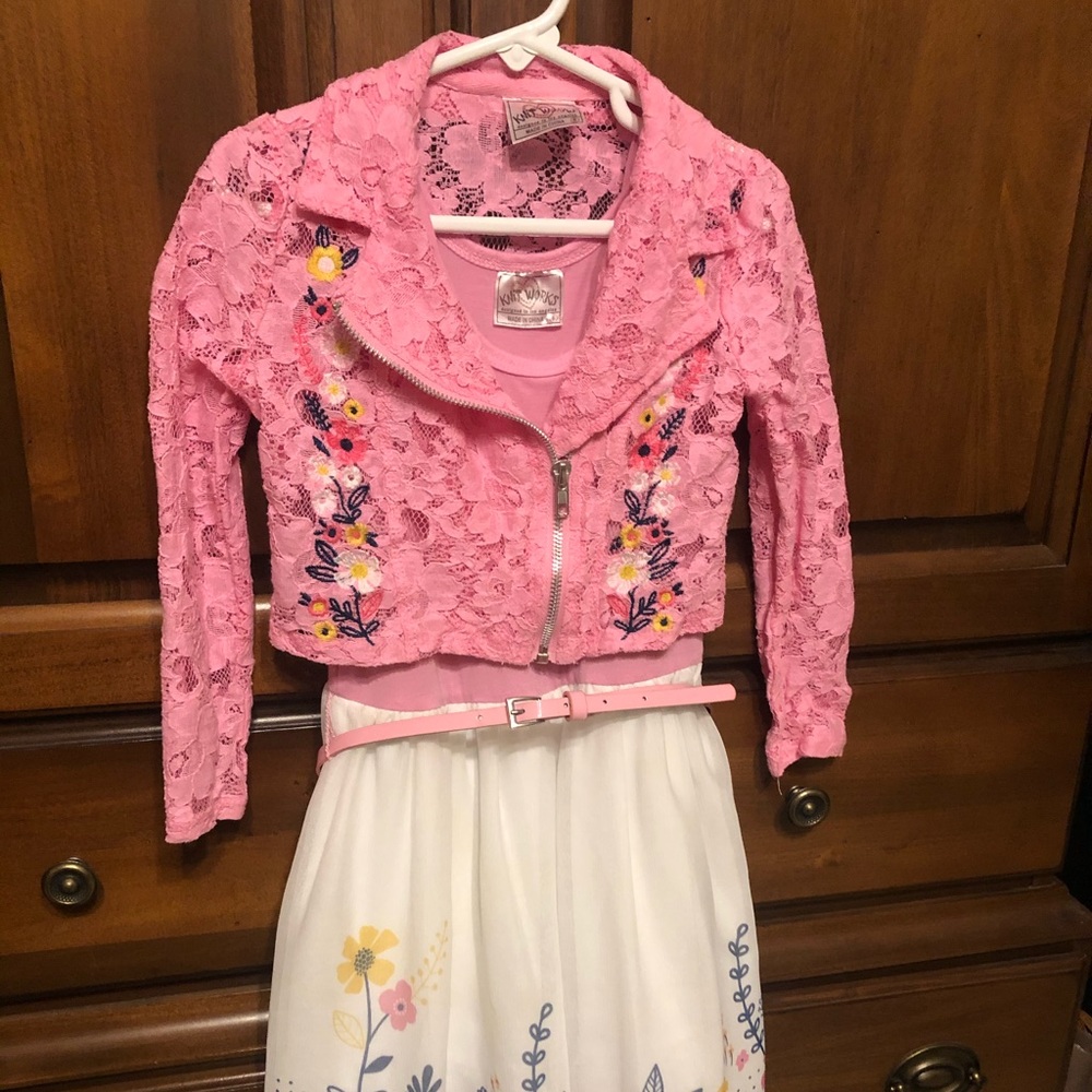 3 piece knit works girls dress